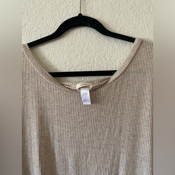 Eberjey Creme Ribbed Slouchy Pullover - Picture 3 of 5